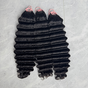 Extensiones de Cabello Humano con Ondas Suaves y Profundas, Color Natural, Textura Rizada, para Estilos Boho - Product Image 1