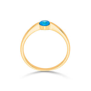 Ocean Drop 18K Gold Plated Stainless Steel <b>Opening</b> <b>Ring</b> Tarnish Free Trendy Simple Jewelry for Anniversary - Product Image 5