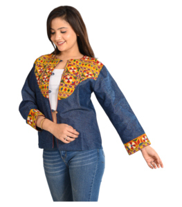 Veste d'hiver à broderie de fleurs à la main courte pour femmes vêtements pour femmes manteau de broderie multicolore de Style indien veste d'hiver - Product Image 2