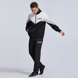 Conjunto de Sudadera con Capucha Corta y Cremallera y Pantalones Acampanados de Algodón Ecológico para Hombre, con Logotipo Personalizado, Venta al por Mayor - Product Image 4