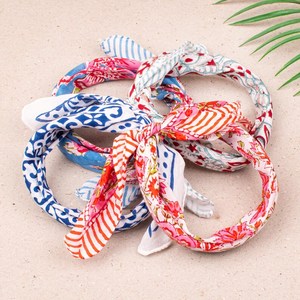 Juego de 4 Pañuelos de Algodón Sostenible, Ligeros, Estilo Boho, Pañuelo para la Cabeza, Bufanda de Verano, Regalo de Viaje - Product Image 6