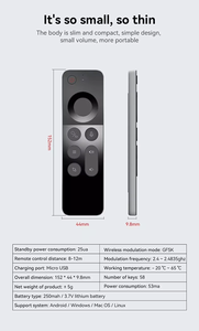 W3 Wechip 2.4G Air Mouse Mini Keyboard Voice <b>Remote</b> <b>Control</b> for <b>Smart</b> TV <b>Remote</b> - Product Image 3