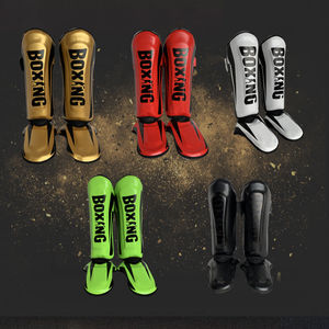 Espinilleras duraderas ajustables para MMA, almohadillas protectoras transpirables para Kickboxing, Muay Thai, Karate, Taekwondo, artes marciales - Product Image 5