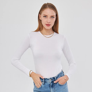 COL ROND MANCHES LONGUES CORPS SOUS-VÊTEMENTS FEMME SOUS-VÊTEMENTS CORPS - Product Image 1