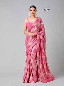 Salwar Kameez de luxe en georgette avec broderie de paillettes de 3 mm et 5 mm et chemisier en soie mono Banglori uni - Vêtement de fête traditionnel - Product Image 3