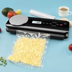 Full Automatic Vacuum Sealer Machine with Kitchen Scale 80Kpa Food Sealer with Dry Moist Rolls and Precut Bags For Food Storage