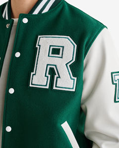 Custom New <b>Men</b> Wool Body Leather Sleeves Embroidered Chenille Patches Varsity <b>Jacket</b> Letterman Baseball College <b>Jacket</b> - Product Image 5