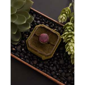 Navajo Made Boho <b>Statement</b> <b>Ring</b> with Purple Spiny Oyster & Sterling <b>Silver</b> Vermeil Plating for Everyday Wear - Product Image 3