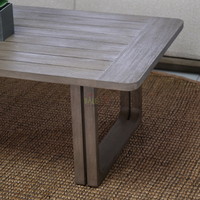 Mesa de Comedor de Madera de Teca Sólida para Hotel o Uso en Interiores, Estilo Minimalista, Muebles Duraderos para Comedor