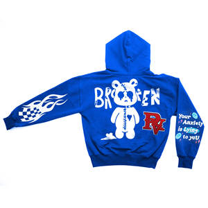 Sudadera con Capucha Extra Grande de Alta Calidad, 100% Algodón, Gruesa, para Hombre, Invierno, Felpa, Lisa, Teñida, con Logotipo Bordado - Product Image 4