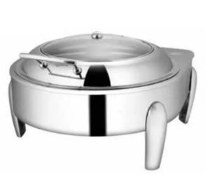 สินค้าขายดีปี 2025 ถาดอุ่นอาหารทรงกลม SS ขนาด 7 ลิตร เหมาะสำหรับงานจัดเลี้ยงและงานสังสรรค์ขนาดใหญ่ ถาดอุ่นอาหารทรงกลม 7 ลิตร ทำจากเหล็ก - Product Image 1