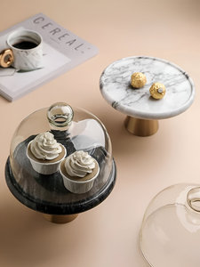 Luxury Handmade <b>Cake</b> Stand Elegant Marble <b>Glass</b> <b>Dome</b> Elegant Decorative <b>Cake</b> Tool for Celebrations - Product Image 4