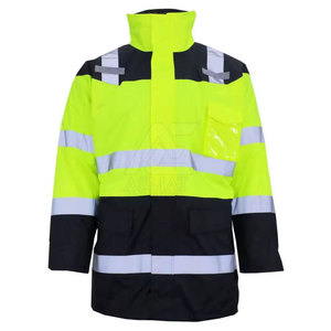 Veste de sécurité industrielle pour hommes avec bande réfléchissante pour les travaux de construction, veste de sécurité haute visibilité pour les travaux de manœuvre - Product Image 2