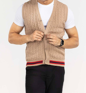 Haute qualité coton hommes pull pull en tricot hommes décontracté 100% coton plaine pull pull - Product Image 3