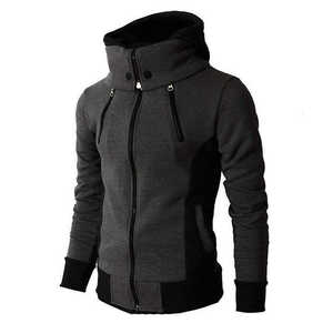 Custom Labeled Zip-Up Men's Fleece Hoodie Jumper Pullover <b>Coat</b> 100% Cotton <b>Winter</b> Embossed Printing Coating - Product Image 1