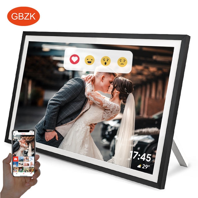 Digital Picture Frame WiFi,15.6 Inch Frameo Digital Photo Frame Touch Screen,32G,1080 IPS HD, Gift for Mom,Birthday,Anniversary