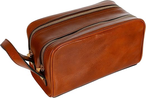 Bolsa de maquillaje de cuero de lujo Organizador de cosméticos elegante, neceser portátil suave, elegante Almacenamiento de belleza para mujeres - Product Image 5