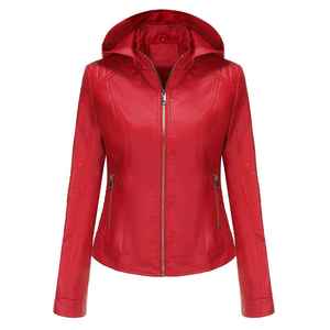 Chaqueta Bomber de Cuero para Mujer, Fabricación OEM, Logotipo Personalizado, Transpirable, Elegante, Ropa Exterior de Moda para Adultos, Informal y Ligera - Product Image 1