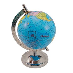 Wholesale Mini Tabletop Aluminium World Globe Rotating Educational <b>Geography</b> Globe Arch Stand for Home Office Decor Students - Product Image 1