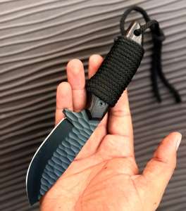 Couteau de chasse industriel en acier au carbone avec fourreau, lame fixe, survie en camping, manche en micarta OEM, survie en plein air, camping - Product Image 4