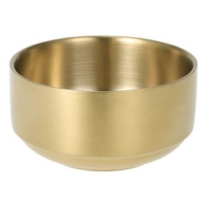 Bol de service rond en métal doré fait main pour la décoration de table de mariage, idéal pour les salades et les plats. - Product Image 1