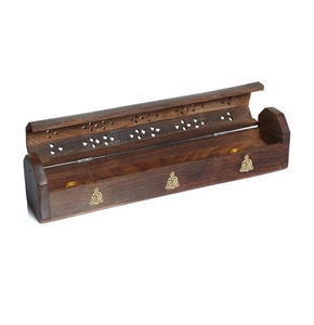 Brûleur d'encens au design unique pour porte-encens en bois massif pour décor de table Porte-bâtons d'encens ronds modernes - Product Image 4