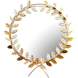 Well Selling Iron Mirror Art Irregular Circular Living Room <b>Metal</b> <b>Frame</b> Wall Mirror Decor Christmas Vintage Luxury Space Casual - Product Image 1