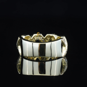 Bague Hip Hop personnalisée entièrement cloutée de diamants ronds en moissanite taille brillant et baguette en argent sterling 925 - Product Image 6