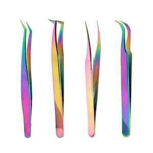 HEXA CARE Pinzas de Punta de Fibra de Acero Inoxidable de Alta Calidad Extensiones de Pestañas 2 Años de Garantía Instrumentos de Manicura 10-12cm - Product Image 1