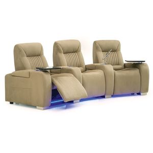 Meubles de théâtre commercial, canapé inclinable moderne en acier inoxydable avec porte-gobelets intégrés pour salon, église, hôtel - Product Image 2