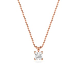 Colgante Solitario de Diamante Corte Princesa de 0.30 Ct, Diamante Cultivado en Laboratorio en Platino, Regalo de Aniversario de Bodas - Product Image 2