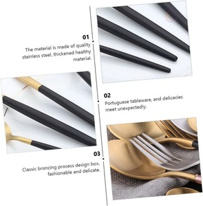 Juego de Cubiertos de Acero Inoxidable para Mesa de Comedor, Vajilla Ecológica para Fiestas, Juego de Cubiertos de 5 Piezas, Nuevo - Product Image 4