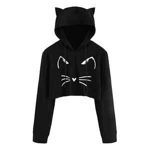 Cat Design Hoodies Femmes USA Taille Pull Femmes Pour Sweat À Capuche Et Sweat Sweat À Capuche Surdimensionné Lourd MAnufacture - Product Image 4