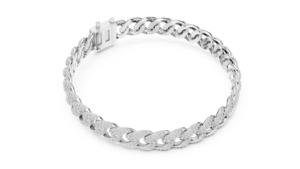 Bracelet VDS de luxe à maillons cubains, diamants de laboratoire, argent 925 serti pavé, certifié IGI, or jaune et blanc, unisexe, tendance, pour fêtes - Product Image 2