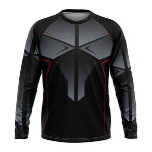 Haut de gymnastique de compression léger et sans couture pour hommes, séchage rapide, manches longues, col rond, vêtements de fitness et de jogging personnalisés, vente en gros de vêtements respirants - Product Image 5