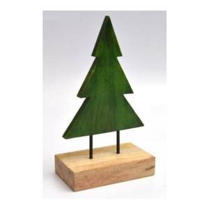 Árbol de Navidad de madera pulido a mano, decoración de árbol de Navidad de Color verde antiguo, venta al por mayor - Product Image 1