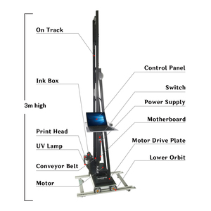 TH-UP1600A cao cấp máy tính điều khiển máy in tường với 5 màu sắc Cmyk + W in trên hầu như tất cả các bức tường kim loại gỗ nhựa - Product Image 3