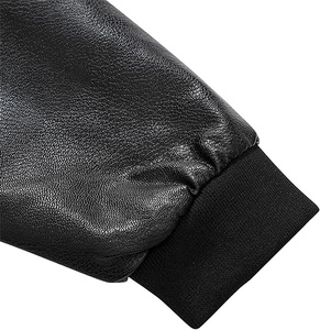 Chaqueta de cuero personalizada para hombre, ropa informal de invierno 2025, chaquetas de moto de cuero genuino con logotipo personalizado a la moda - Product Image 5