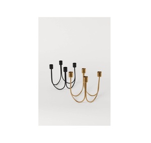 Bougeoir en métal de fer design vintage artistique pour des dîners romantiques et une configuration d'éclairage confortable et rustique à la maison - Product Image 2