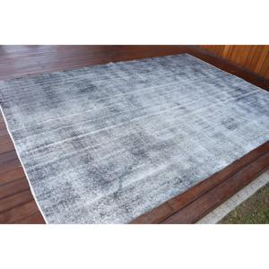 พรมตุรกีโบราณ ขนาด 6.6x9.3 ฟุต (202x284 ซม.) พรมขนสัตว์สีเทา - Product Image 2