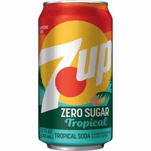 Ventes chaudes 7UP Tropical Zero 355ml Boisson rafraîchissante sans sucre, saveur tropicale, boisson faible en calories pour tous - Product Image 4
