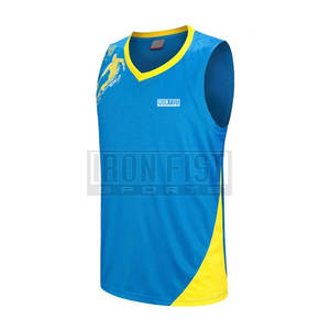 Camiseta de baloncesto sin mangas transpirable de primera calidad para hombre, uniforme de equipo de gimnasio y juegos al aire libre para verano - Product Image 1