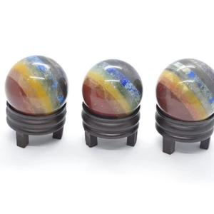 Bola de esfera de piedras preciosas pulidas naturales de diseño único para equilibrio de Chakra de meditación y decoración del hogar disponible al mejor precio - Product Image 3