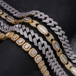 Collar de cadena cubana de oro blanco de 14 quilates de alta calidad VVS Moissanite Diamond para compromiso de boda estilo hip-hop regalo para hombres IGI - Product Image 6