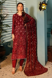 Ropa de fiesta shalwar kameez para mujer, ropa de fiesta de diseñador, trajes de gasa para mujer, ropa de fiesta bordada, gasa transpirable - Product Image 3