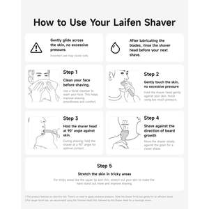 Afeitadora Eléctrica Recargable de 1 Cuchilla para Hombre, 12000 Cortes por Minuto, 120 Minutos de Autonomía, Afeitadora Húmeda/Seca IPX7 para Cuerpo - Product Image 1