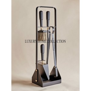 Handmade metal fire pit tools with ergonomic wooden grips and decorative design for stylish and functional fire maintenance - Product Image 5