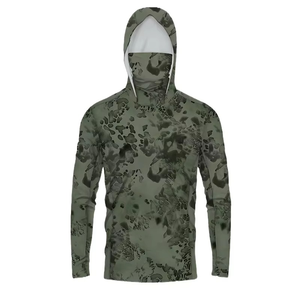 Sudadera de Pesca Personalizada para Hombre, Camisa de Manga Larga con Protección UV de Alta Calidad, Capucha Impermeable y Polaina para el Cuello, 100% Poliéster - Product Image 6