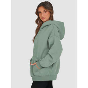Sudadera con Capucha para Mujer, Otoño, Sudadera con Capucha de Algodón Grueso, Cálida, Antibolitas y Transpirable para Mujer - Product Image 1