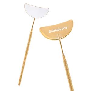 Miroir à cils en or plasma, prix de gros, application de cils, logo personnalisé imprimé, miroir à cils élégant par Bahasa Pro - Product Image 1